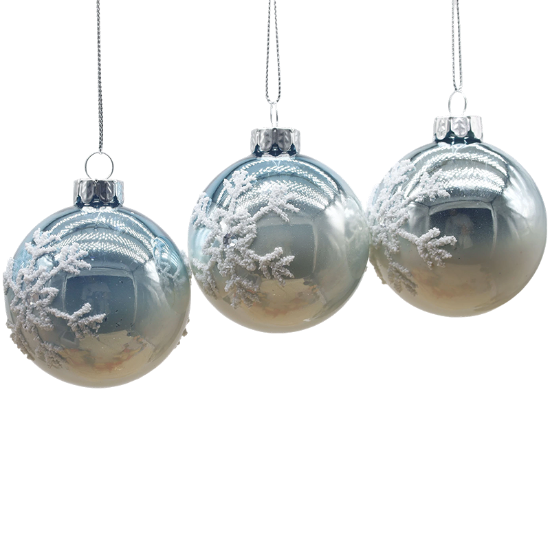 Sfera di vetro decorativa natalizia per interni 8 × 8 × 8 cm