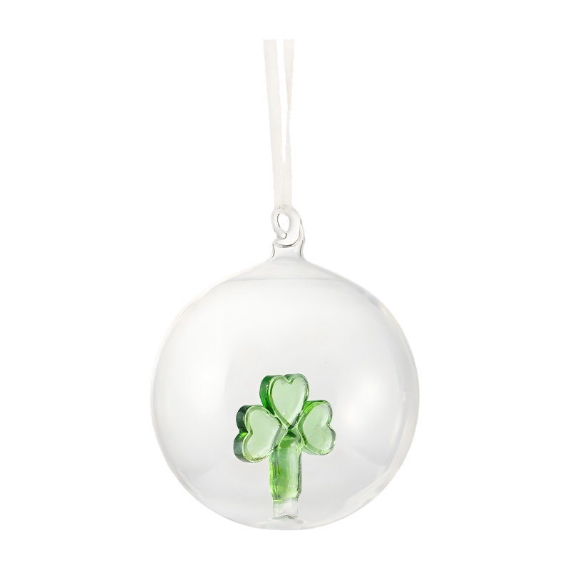 Set di ornamenti natalizi in vetro soffiato a mano da 8 cm