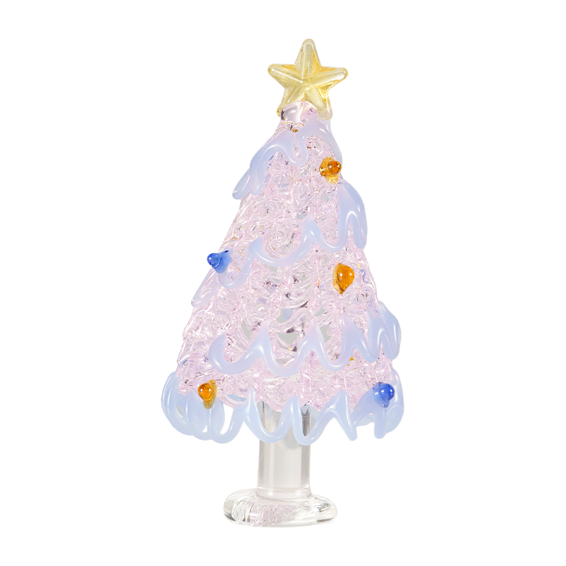 Ornamento da tavolo per albero di Natale in vetro soffiato a mano