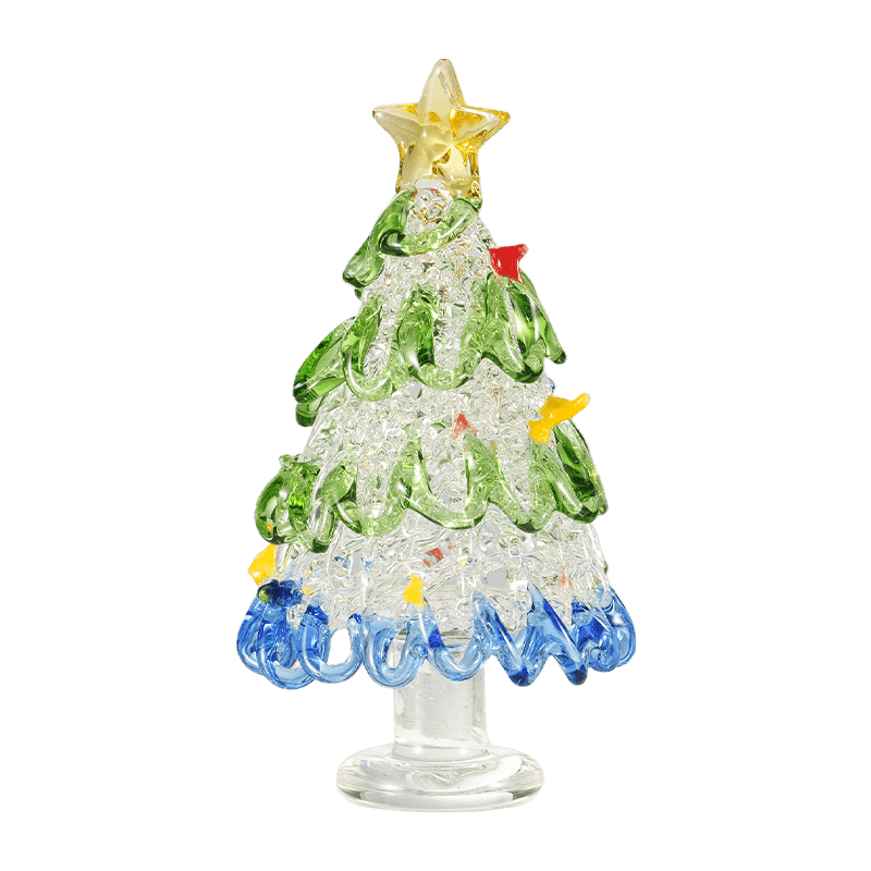 Ornamento da tavolo per albero di Natale in vetro soffiato a mano