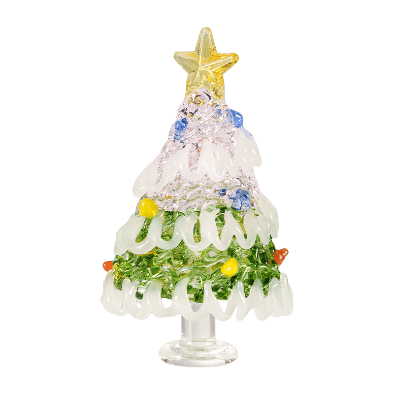 Ornamento da tavolo per albero di Natale in vetro soffiato a mano