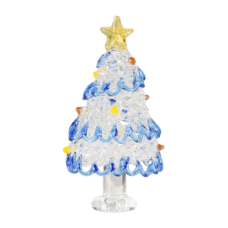Ornamento da tavolo per albero di Natale in vetro soffiato a mano