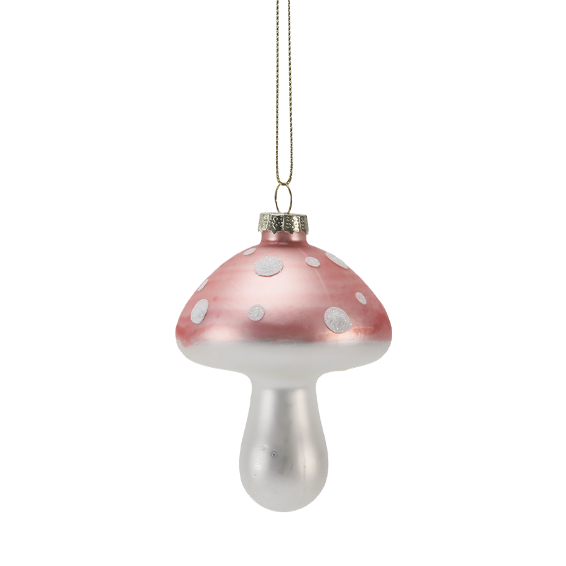 Ornamento natalizio in vetro (funghi/confezione regalo)
