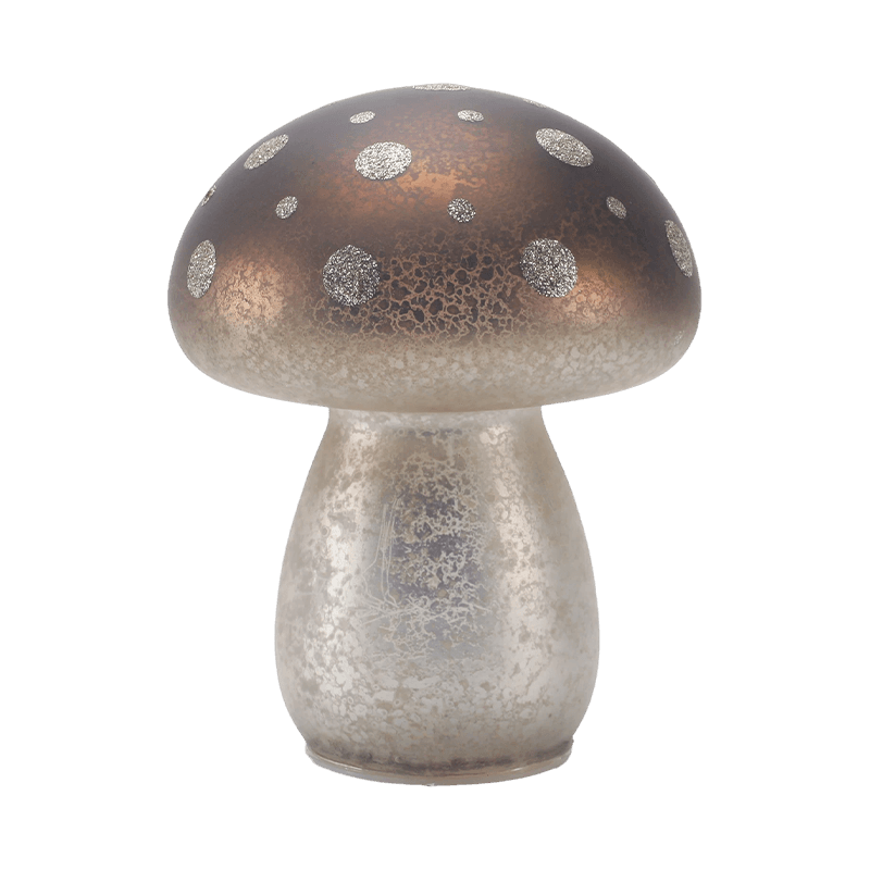 Ornamento di funghi fatto a mano con decorazione a led