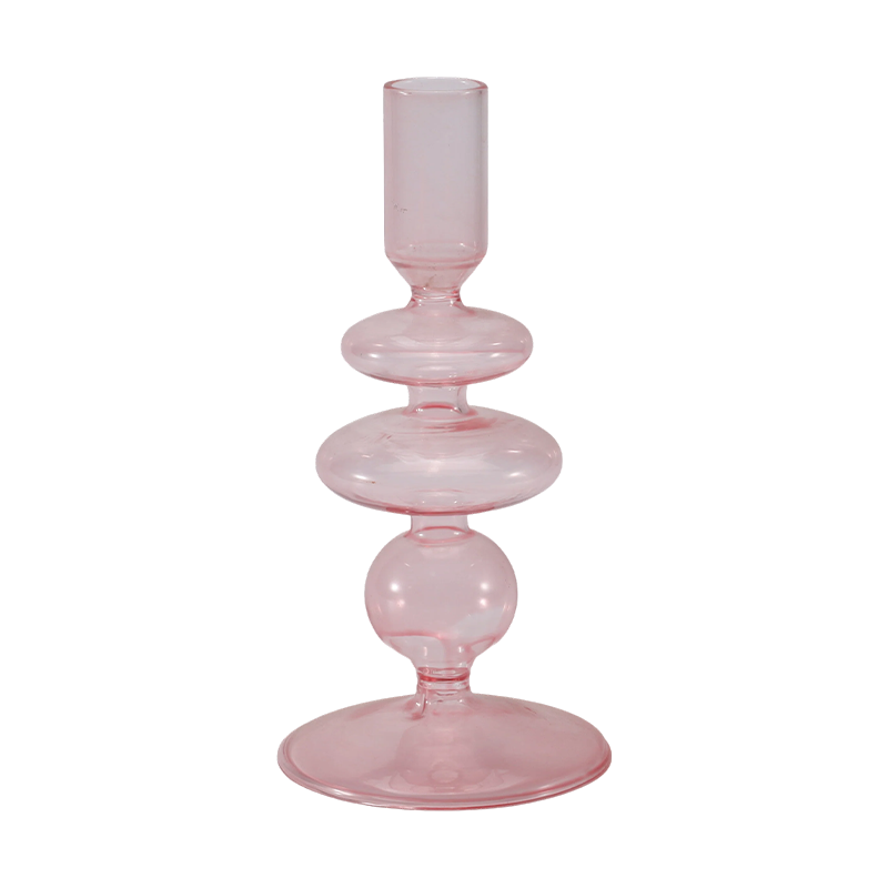 Collezione di portacandele in vetro romantica e minimalista