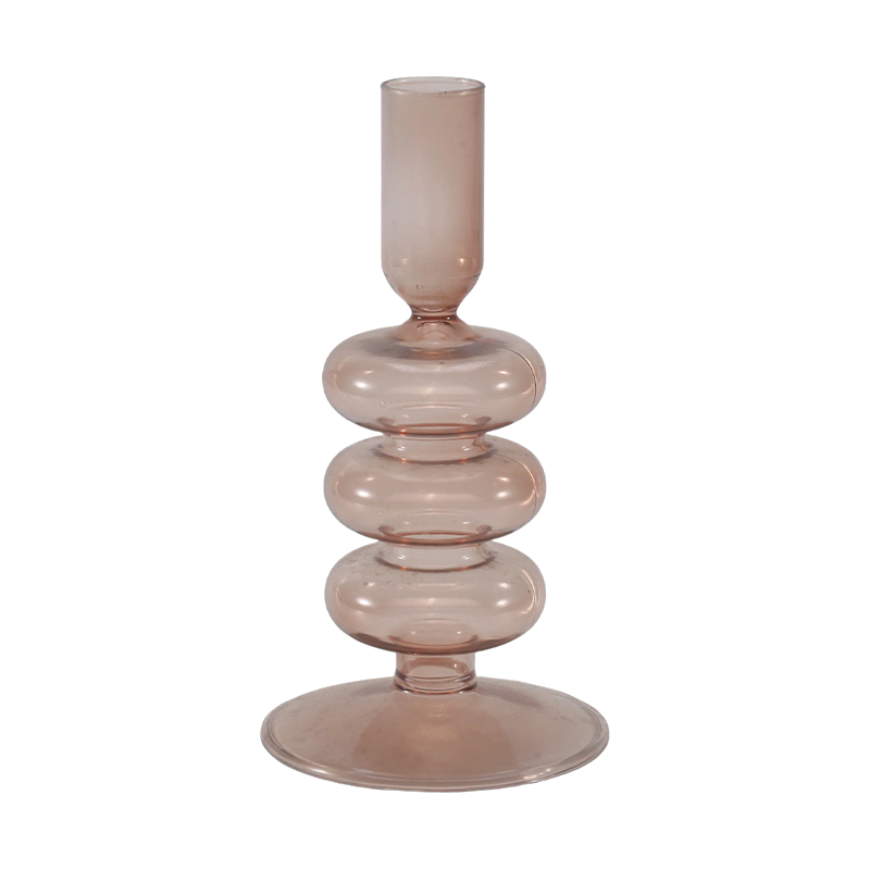 Collezione di portacandele in vetro romantica e minimalista