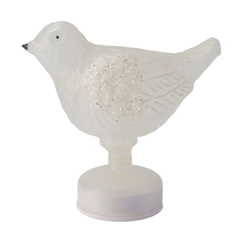 Lampada da tavolo decorativa per uccelli con glitter/paillettes (con LED)