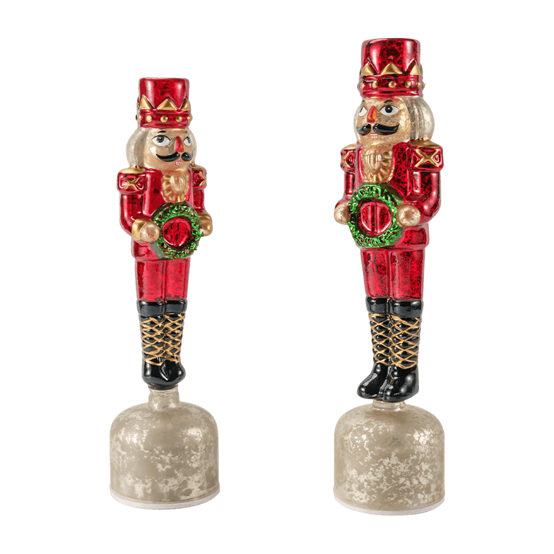 Statuetta vintage di schiaccianoci in vetro Mercury (finitura rossa)