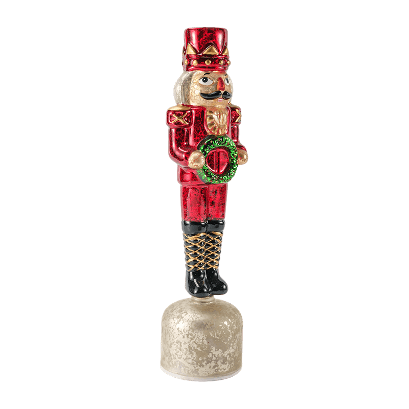 Statuetta vintage di schiaccianoci in vetro Mercury (finitura rossa)