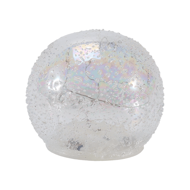 Globo luminoso in vetro festivo (stili iridescente/albero di Natale/scena notturna/pupazzo di neve)