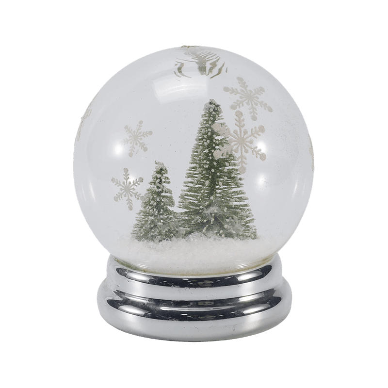 Cloche festosa in vetro e globo luminoso (stili di angelo/presepe/albero di Natale/foresta di cervi)