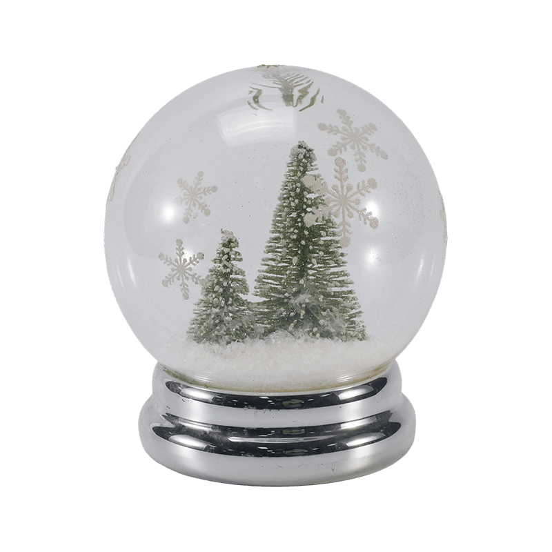 Cloche festosa in vetro e globo luminoso (stili di angelo/presepe/albero di Natale/foresta di cervi)
