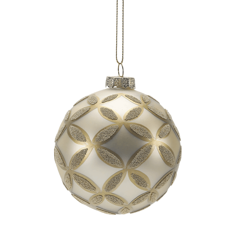 Pallina di Natale in vetro glitterato dipinto a mano da 8 x 8 x 8 m