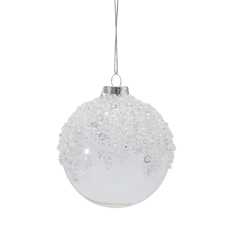 Pallina di Natale in vetro premium da 8 x 8 x 8 cm