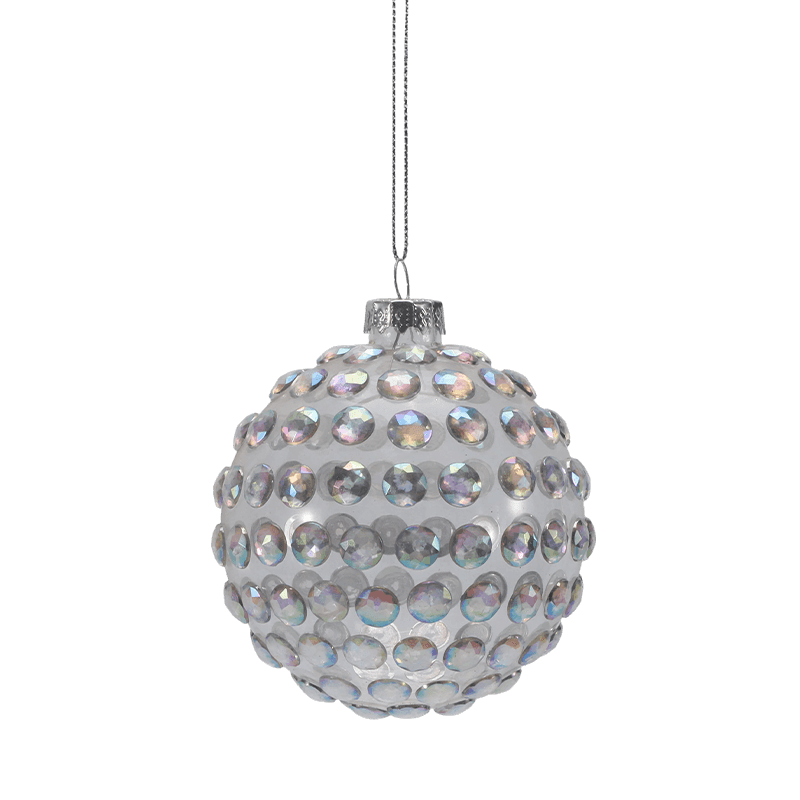 Pallina di Natale in vetro premium da 8 x 8 x 8 cm