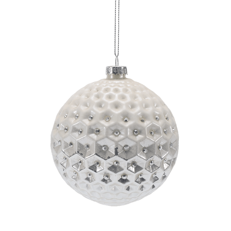 Pallina di Natale in vetro premium da 8 x 8 x 8 cm