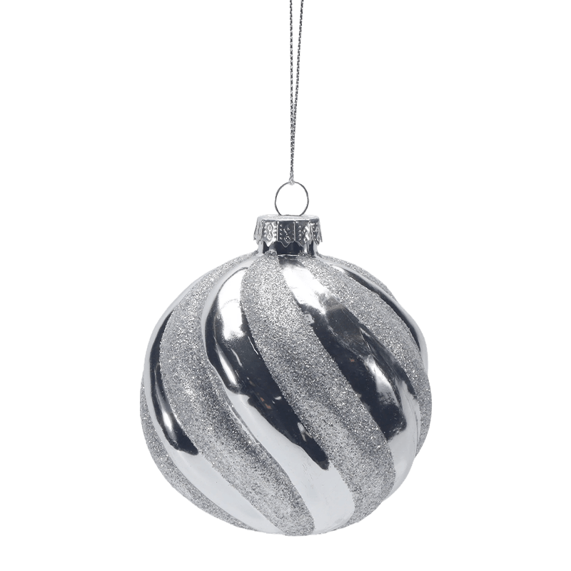 Pallina di Natale in vetro premium da 8 x 8 x 8 cm