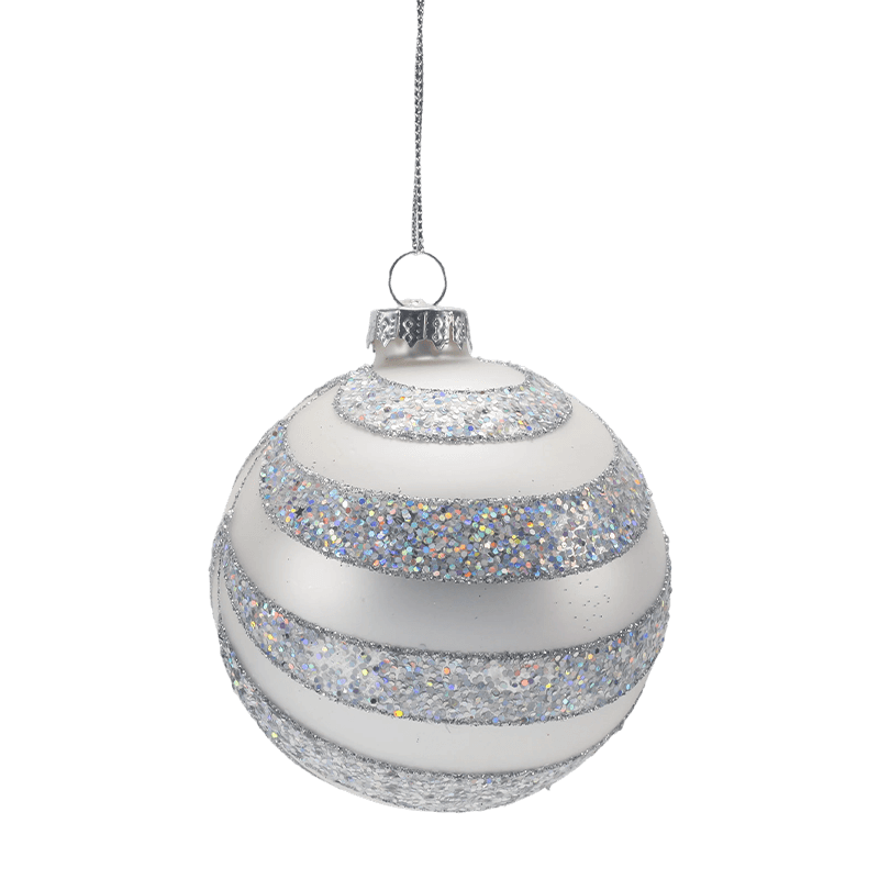 Pallina di Natale in vetro premium da 8 x 8 x 8 cm