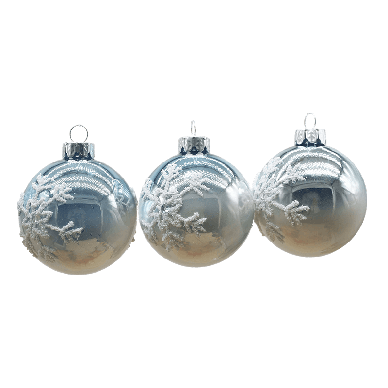 Sfera di vetro decorativa natalizia per interni 8 × 8 × 8 cm