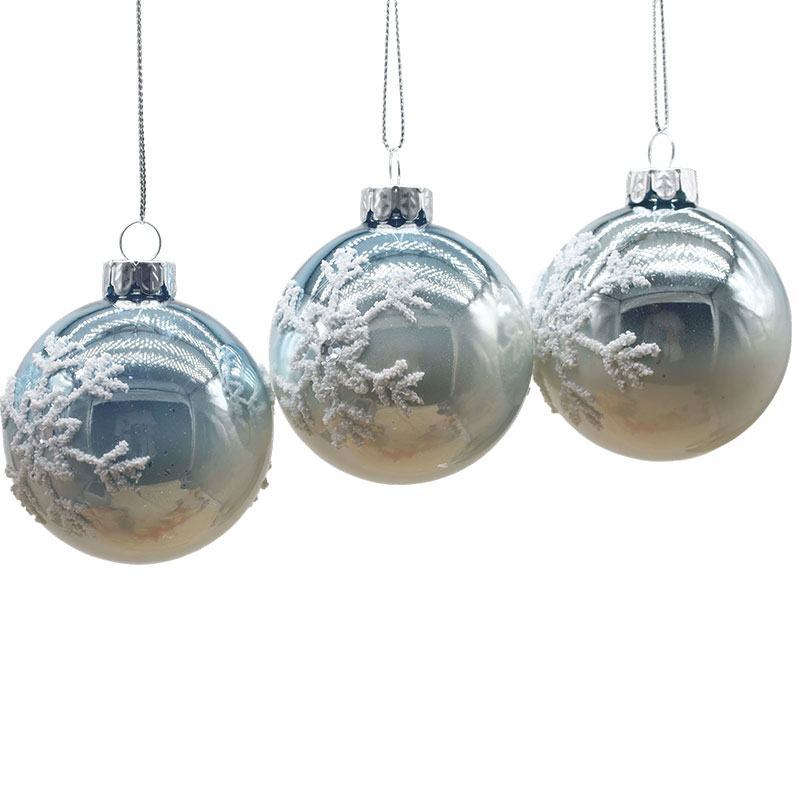 Sfera di vetro decorativa natalizia per interni 8 × 8 × 8 cm