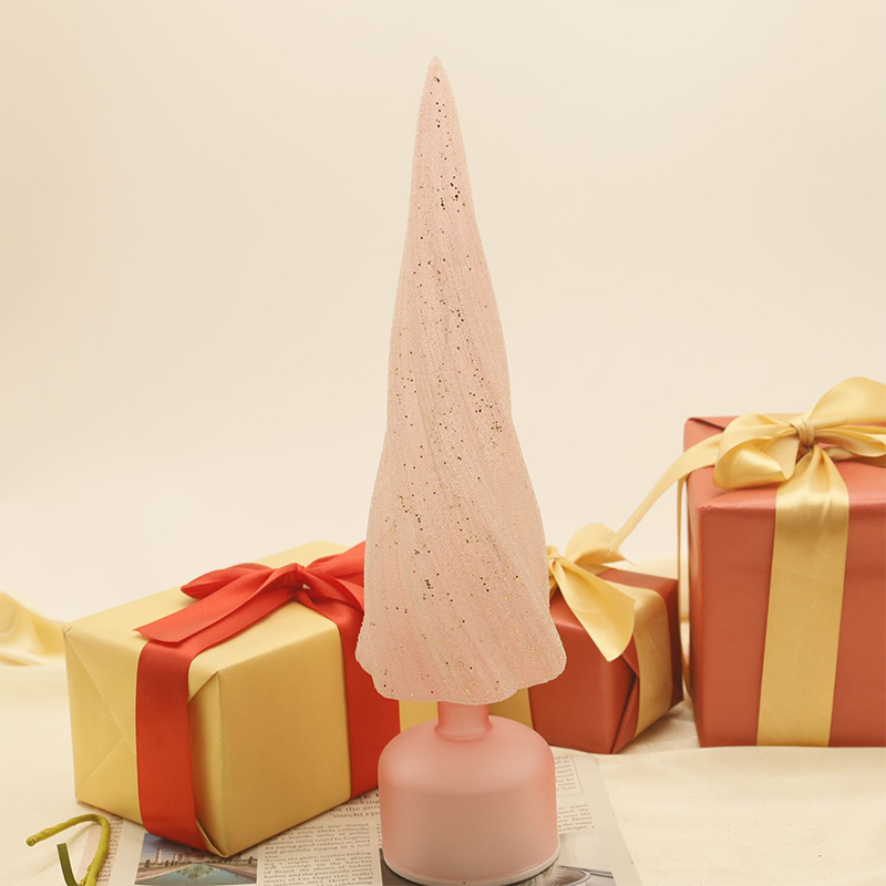 Dimensioni 10×33 cm e 10×38 cm Albero di Natale festivo girevole in vetro con luci a LED