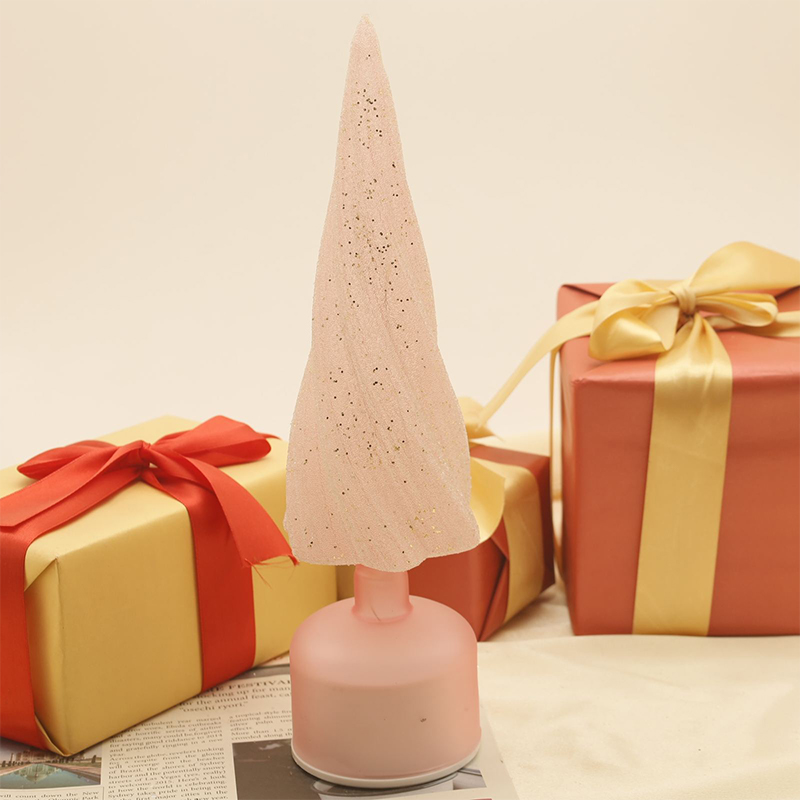 Dimensioni 10×33 cm e 10×38 cm Albero di Natale festivo girevole in vetro con luci a LED